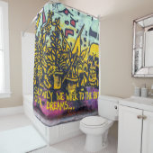 Graffiti Urban Street Art Abstract Douchegordijn (In situ)