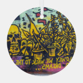 Graffiti Urban Street Art Abstract Glas Ornament (Achterkant)