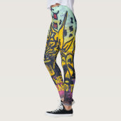 Graffiti Urban Street Art Abstract Leggings (Links)