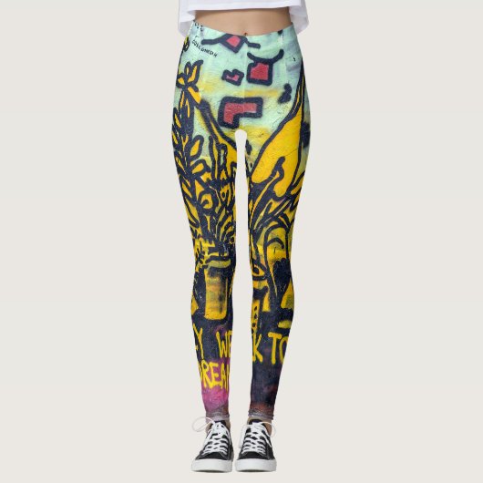 Graffiti Urban Street Art Abstract Leggings (Voorkant)