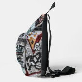 Graffiti Urban Street Cool Grunge Modern Uniek Sling Bag (Rechts)