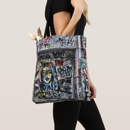 Graffiti Urban Street Cool Grunge Modern Unique Tote Bag (Dichtbij)