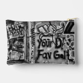 Graffiti Urban Street Zwart-wit Grunge Etui (Achterkant)