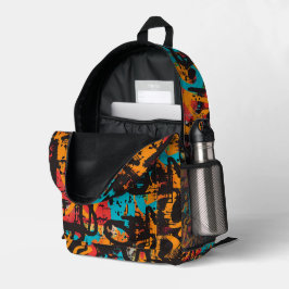 Graffiti Urban Streetwear Patroon  Bedrukte Rugzak