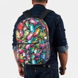 Graffiti Urban Streetwear Patroon  Bedrukte Rugzak