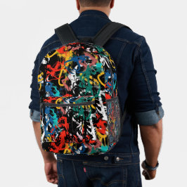Graffiti Urban Streetwear Patroon  Bedrukte Rugzak