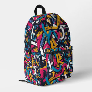 Graffiti Urban Streetwear Patroon Bedrukte Rugzak