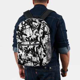Graffiti Urban Streetwear Patroon  Bedrukte Rugzak