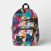 Graffiti Urban Streetwear Pattern  Bedrukte Rugzak (Voorkant)