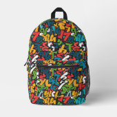 Graffiti Urban Streetwear Pattern  Bedrukte Rugzak (Voorkant)