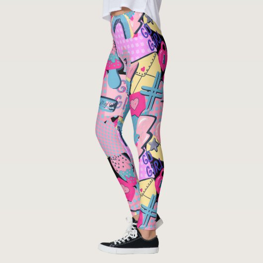 Graffiti Urban Streetwear Pattern  Leggings (Links)