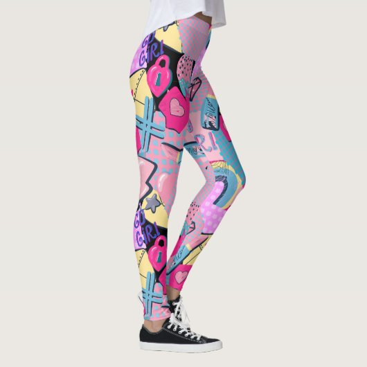 Graffiti Urban Streetwear Pattern  Leggings (Rechts)