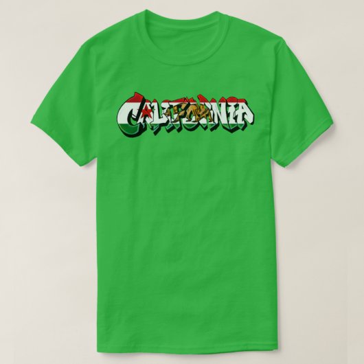 Graffiti van Californische vlag T-shirt (Design voorkant)