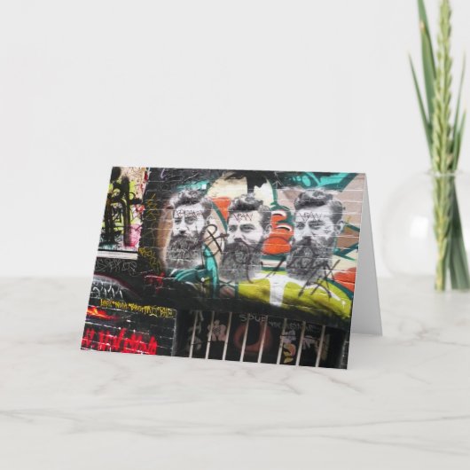Graffiti van de Hoed van Ned, Steeg Hosier Kaart (Voorkant)