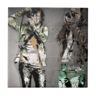 Graffiti van fotograaf tegeltje