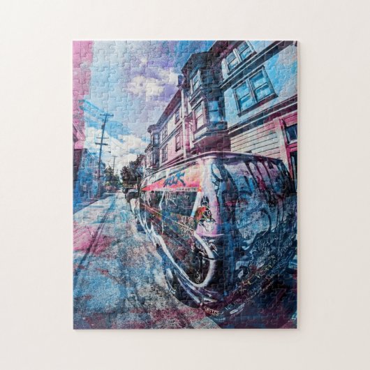 Graffiti van het Mission District Rocks het busje Legpuzzel (Verticaal)