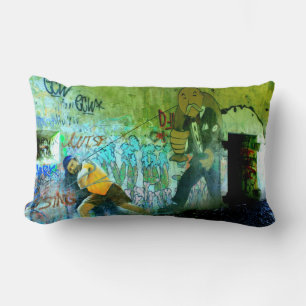 Graffiti van Peaks Island Maine Kussen