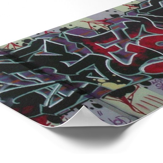 Graffiti van Sean *ggloed ember* Poster (Hoek)