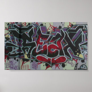 Graffiti van Sean *ggloed ember* Poster
