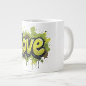 Graffiti veld van eindeloze liefde grote koffiekop (Voorkant rechts)
