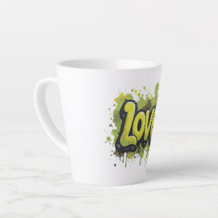 Graffiti veld van eindeloze liefde latte mok