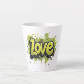 Graffiti veld van eindeloze liefde latte mok (Voorkant)