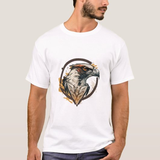 Graffiti Verf Eagle Bird Creatieve Kunst Schildere T-shirt (Voorkant)