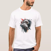 Graffiti Verf Eagle Bird Creatieve Kunst Schildere T-shirt (Voorkant)