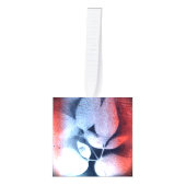 Graffiti verf leder en Stippen Kubus Ornament (Voorkant)