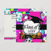 graffiti-verfspier in de stad afstuderen kaart (Voorkant / Achterkant)