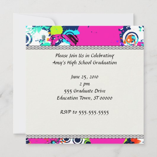 graffiti-verfspier in de stad afstuderen kaart (Achterkant)