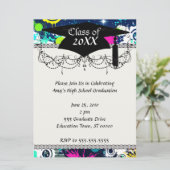 graffiti-verfspier in de stad afstuderen kaart (Staand voorkant)