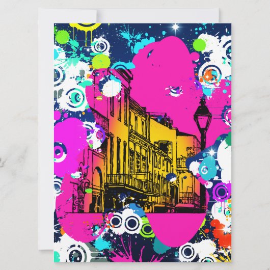 graffiti-verfspier in de stad afstuderen kaart (Achterkant)