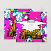 graffiti-verfspier in de stad afstuderen kaart (Voorkant / Achterkant)