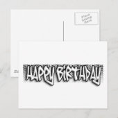 Graffiti Verjaardag Briefkaart (Voorkant / Achterkant)