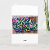 Graffiti verjaardagskaarbroer kaart (Achterkant)