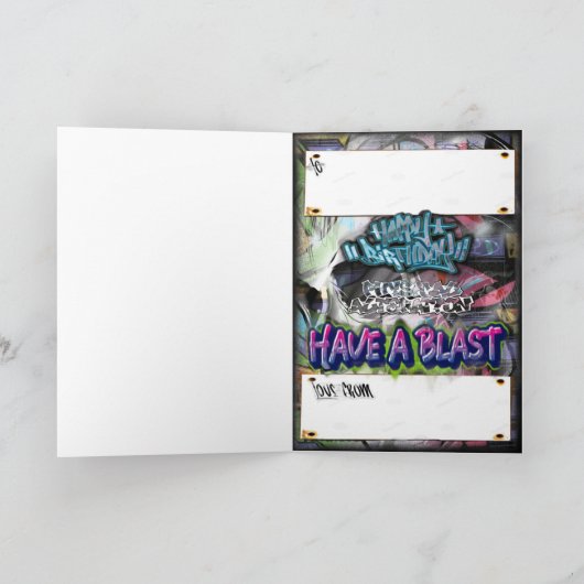 Graffiti verjaardagskaart kaart (Binnen)