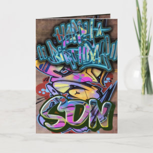 Graffiti verjaardagskaart kaart