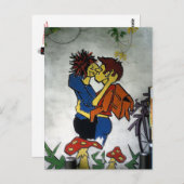 Graffiti : verliefd - briefkaart (Voorkant / Achterkant)