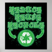Graffiti Verminderd hergebruik Recyclen Poster (Voorkant)