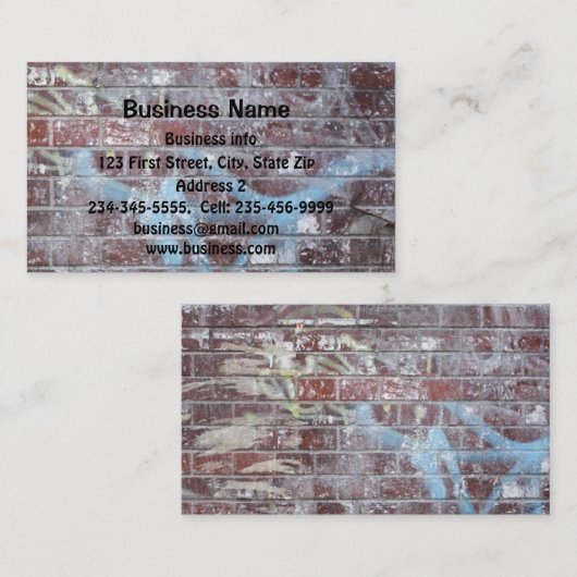 Graffiti verwijderen servicedruk wassen visitekaartje (Voorkant / Achterkant)