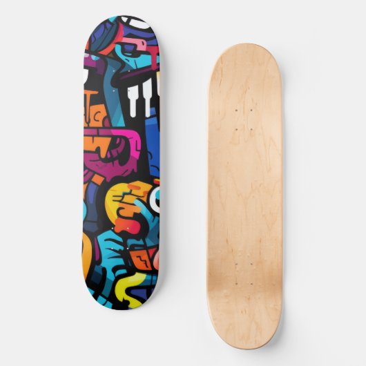 Graffiti Vibes Skateboard (Voorkant)