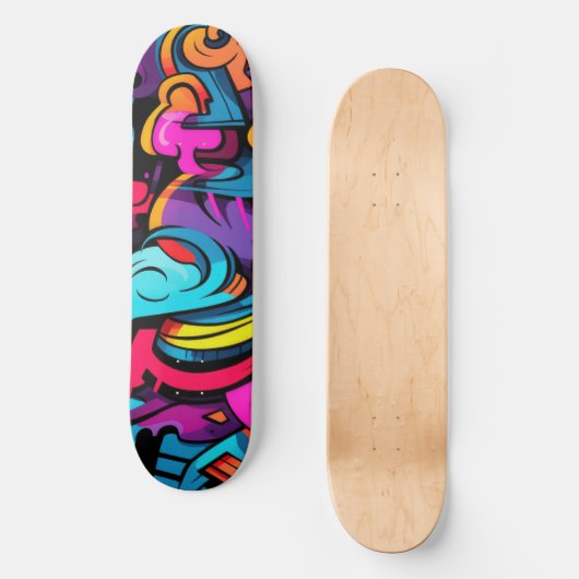 Graffiti Vibes Skateboard - Street Art Fusion (Voorkant)