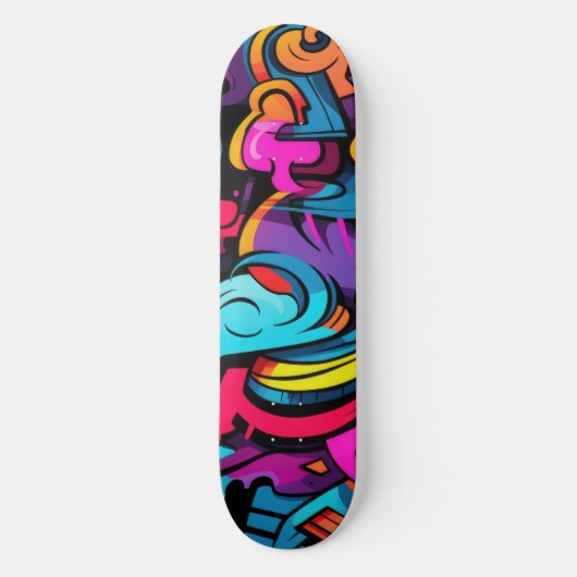 Graffiti Vibes Skateboard - Street Art Fusion (Voorkant)