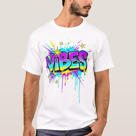 Graffiti Vibes Streetwear Design T-shirt (Voorkant)