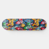 Graffiti Videogame Cool Ontworpen Skateboard (Horizontaal)