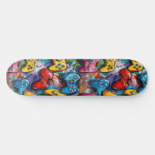Graffiti Videogame Cool Ontworpen Skateboard (Horizontaal)