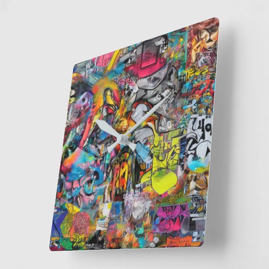 Graffiti Vierkante Klok (Hoek)