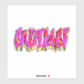 Graffiti Vinyl Sticker, op maat gesneden "Mirian" Sticker (Vel)
