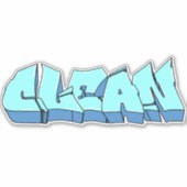 Graffiti Vinyl Sticker, op maat gesneden Sticker (Voorkant)